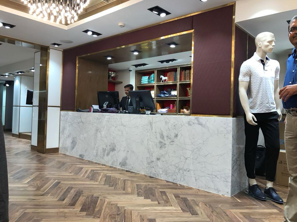 Reception and lobby design corporate office Bangalore